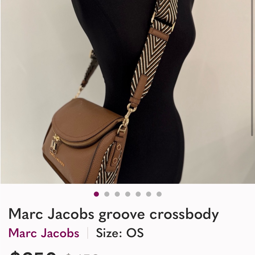 Marc Jacobs 2.0 Groove Leather Messenger Crossbody Bag Brownexcellently
